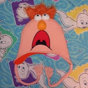 Disney Muppets Beaker Character Fleece Lined Vintage Winter Hat Beanie Cap